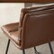 Set of 2/4 Mid-Century Modern Leatherette Solid Back Dining Chair with V-shaped Solidwood Legs